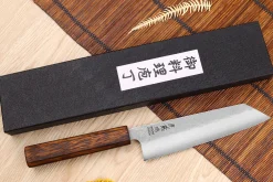 Couteau bunka japonais artisanal Wusaki Yoshi G3 chêne 17cm