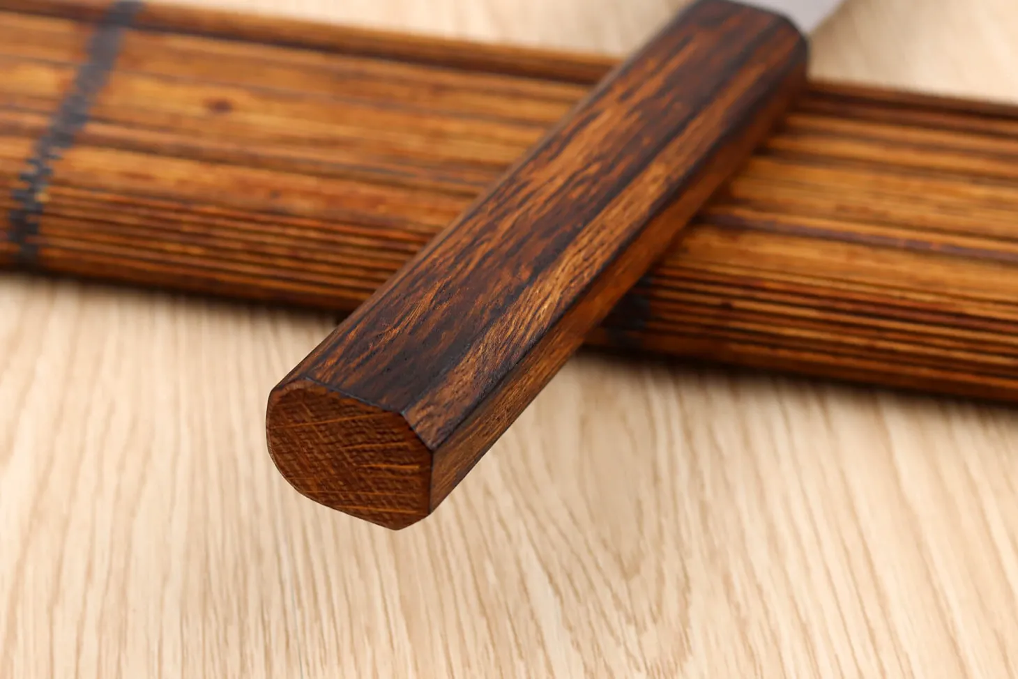 Couteau bunka japonais artisanal Wusaki Yoshi G3 chêne 17cm