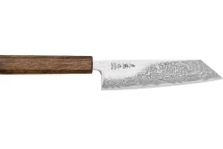 Couteau bunka japonais artisanal Wusaki Unagi AUS10 damas 17,5cm manche chêne