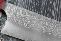 Couteau bunka japonais artisanal Yoshimi Kato Minamo SG2 Tsuchime 17cm