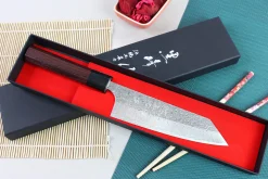 Couteau bunka japonais artisanal martelé Yu Kurosaki Shizuku 17cm acier SG2