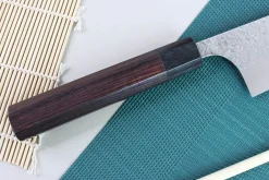 Couteau bunka japonais artisanal martelé Yu Kurosaki Shizuku 17cm acier SG2