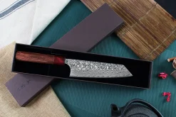 Couteau bunka japonais artisanal Yoshimi Kato 16.5cm SG2 Damascus