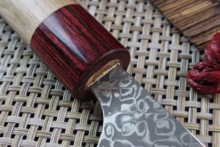 Couteau bunka japonais artisanal Yoshimi Kato 16,5cm VG10 Nickel Damascus cerisier