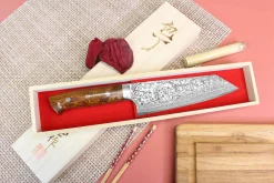 Couteau bunka japonais Takeshi Saji R2 Damas Mosaïque 18cm