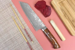 Couteau bunka japonais Takeshi Saji R2 Damas Mosaïque 18cm