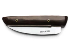 Couteau Cap Horn pliant acier inox Z100 manche bois d'ébène 12cm