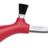 Couteau à champignons Mora Karl-Johan 12206 lame inox 6,2cm manche polypropylène rouge + étui
