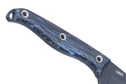 Couteau CRKT Clever Girl 2709B.CR lame semi-dentée 11,6cm manche G10 bleu et noir + étui