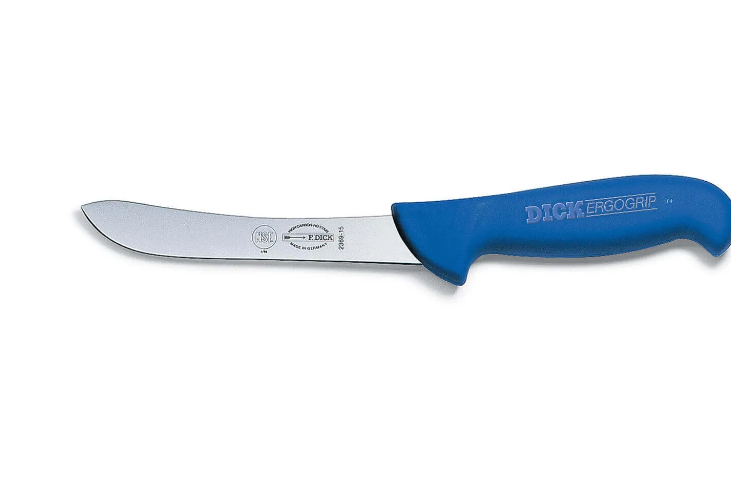 Couteau à découper Dick Ergogrip lame à pointe large manche bleu