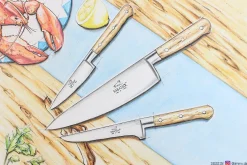 Couteau à découper forgé Sabatier Brocéliande 20cm manche en hêtre