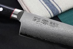 Couteau à découper japonais Kanetsugu Saiun 21cm damas 65 couches