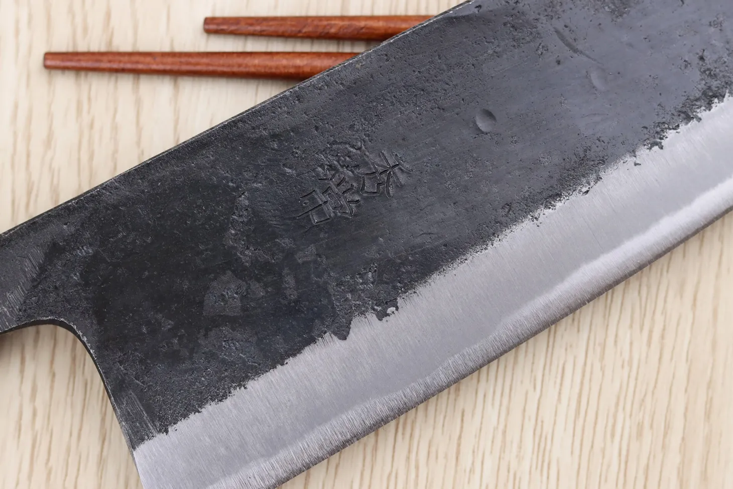 Couteau deba 18cm japonais artisanal Hidetsune BS2