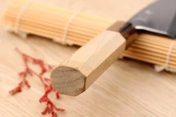 Couteau deba 15cm japonais artisanal Nakamura Kaishin Saku WS2 en magnolia