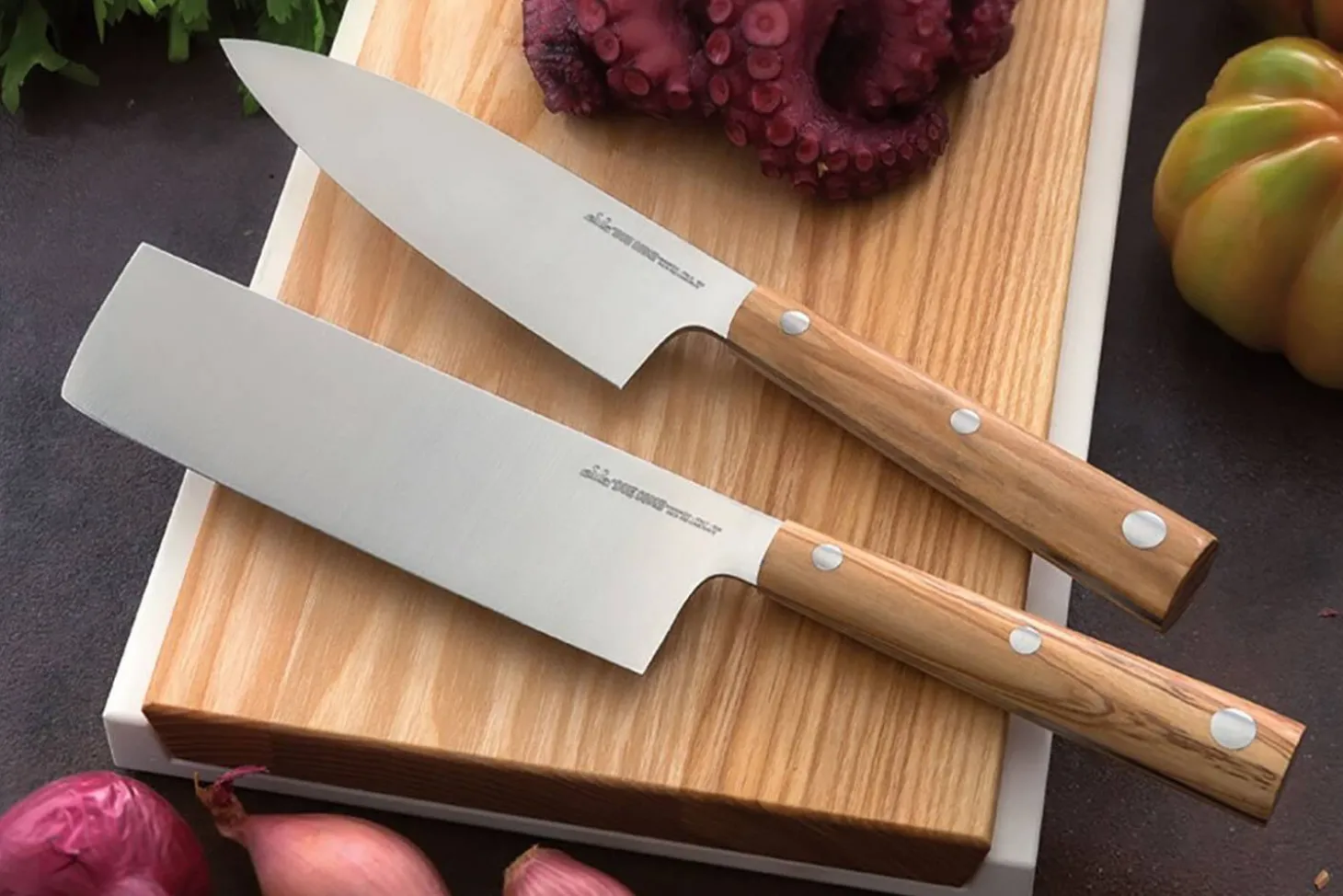 Couteau Deba Due Cigni Hakucho 16.5cm manche olivier