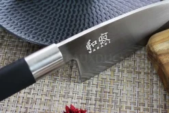 Couteau Deba japonais KAI Wasabi Black lame 15cm