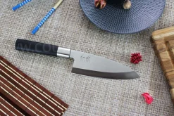 Couteau Deba japonais KAI Wasabi Black lame 15cm