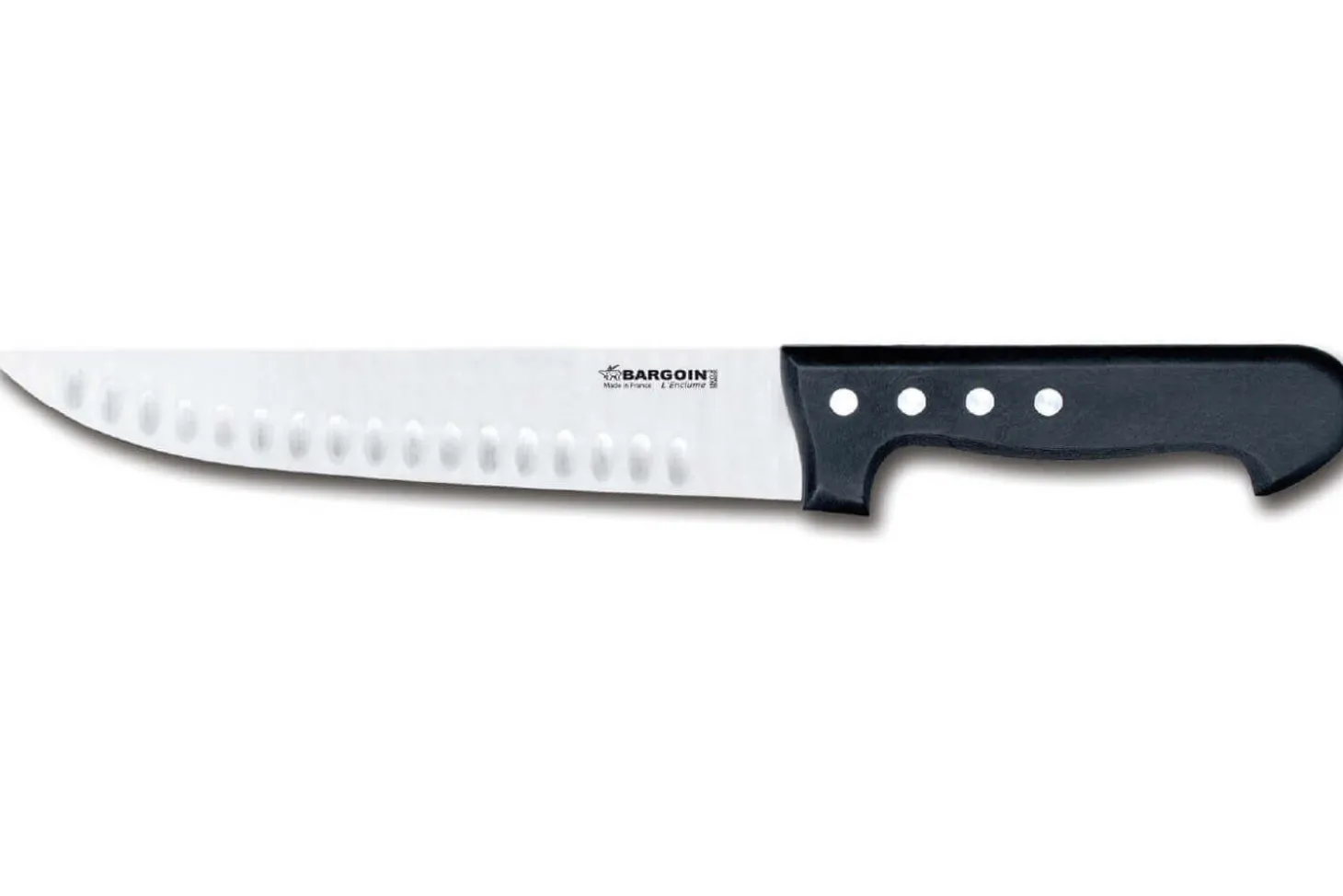 Couteau de boucher Bargoin Classic 4 rivets lame alvéolée 25cm
