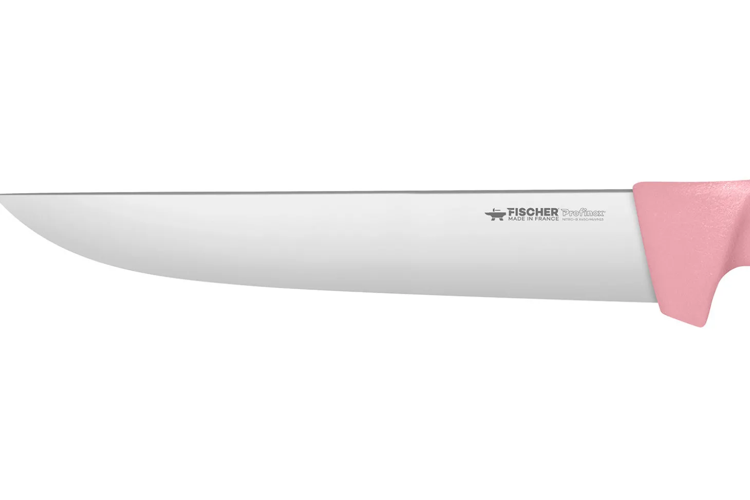 Couteau de boucher Fischer Creative Chef 23cm manche surmoulé rose