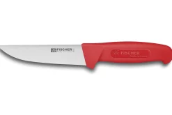 Couteau de boucher professionnel Fischer HACCP 14cm manche rouge