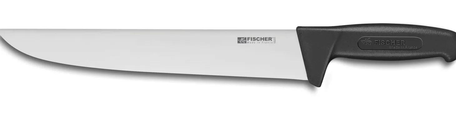 Couteau de boucher professionnel Fischer HACCP 28cm manche noir