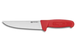 Couteau de boucher professionnel Fischer HACCP 17cm manche rouge