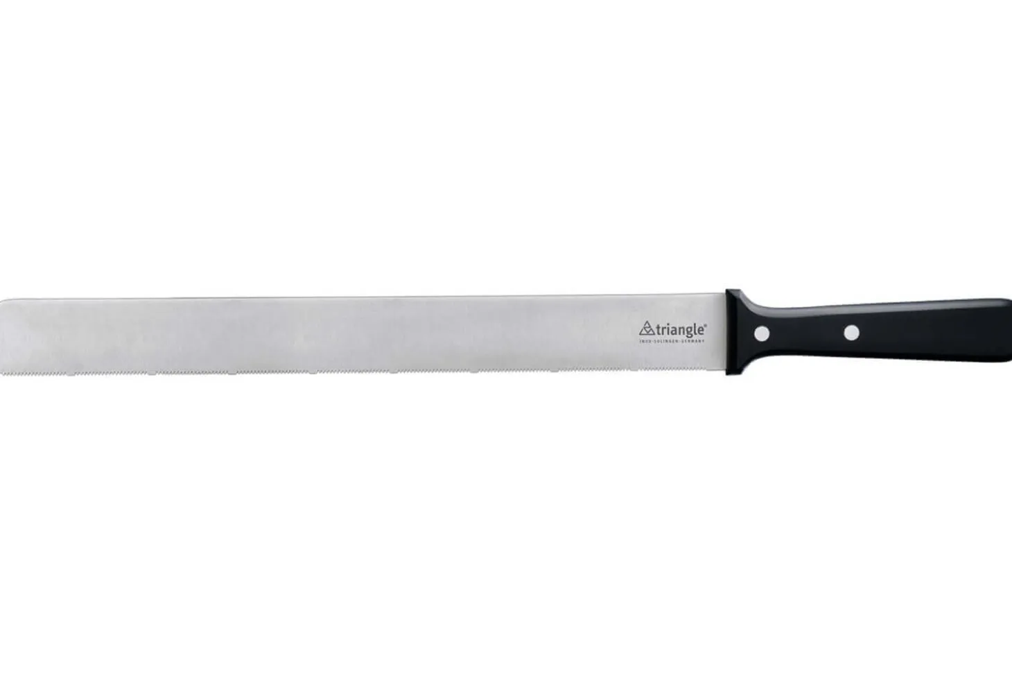 Couteau de boulanger lame crantée 30cm acier inox