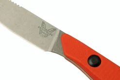 Couteau de chasse Benchmade Flyway 15700 lame 6,9cm manche G10 orange + étui Boltaron