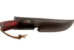 Couteau de chasse Wildsteer Byron Ferguson WBF0102 lame 11cm manche cocobolo + étui en cuir