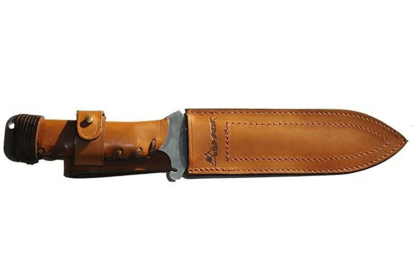 Couteau de chasse Wildsteer X Wild XW0101 lame 16cm manche cuir gold + étui en cuir