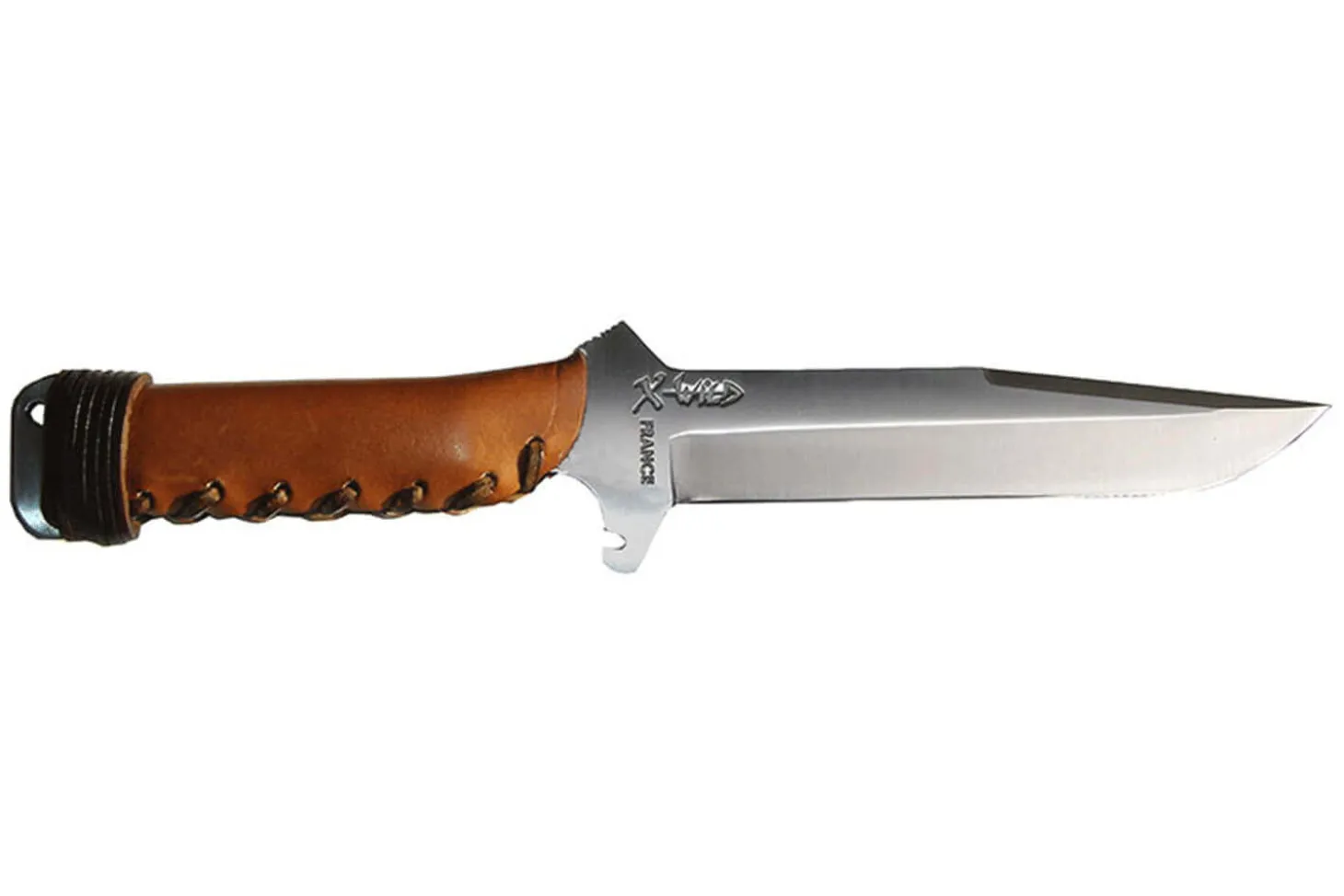 Couteau de chasse Wildsteer X Wild XW0101 lame 16cm manche cuir gold + étui en cuir