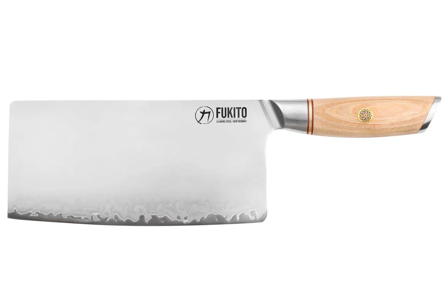 Couteau de chef chinois Fukito Pakka San Mai 19cm