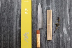 Couteau de chef 21cm japonais artisanal Yuzo SLD olivier et cognassier