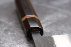 Couteau de chef 21cm japonais artisanal Yuzo Black SLD ébène et cognassier