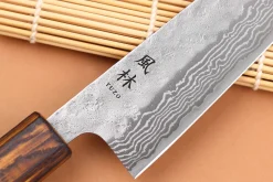 Couteau de chef 18cm japonais artisanal Yuzo Enju Damas 440C
