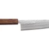 Couteau de chef 18cm japonais artisanal Masutani martelé manche en chêne
