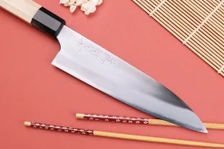 Couteau de chef 18cm japonais artisanal Naoki Mazaki WS2 poli
