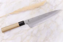 Couteau de chef 24cm japonais artisanal Sakai Kikumori Kikuzuki Rin