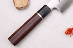 Couteau de chef 21cm japonais artisanal Sukenari HAP40 San Maï manche en bois de rose