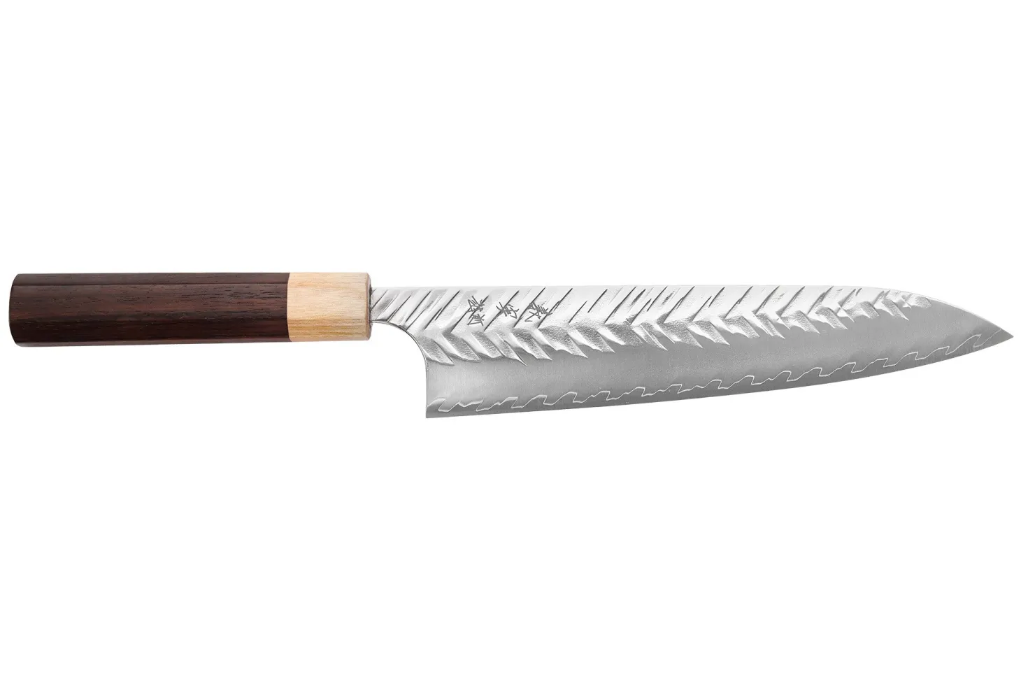 Couteau de chef 21cm japonais artisanal Yoshimi Kato SPG Strix V-Tsuchime