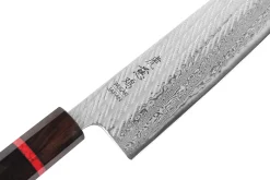 Couteau de chef 24cm japonais artisanal Wusaki Nawame AUS10 damas