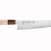 Couteau de chef 21cm japonais artisanal Toshitaka Suminagashi SG2 Damas