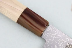 Couteau de chef 21cm japonais artisanal Toshitaka Suminagashi SG2 Damas