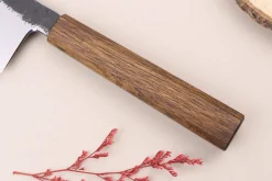Couteau de chef 24cm japonais artisanal Hado Sumi B1D manche en chêne