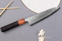 Couteau de chef 18cm japonais artisanal Toshihiro Wakui Aogami 2 damas laminé