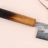Couteau de chef 21cm japonais artisanal Wusaki Nawame AUS10 damas