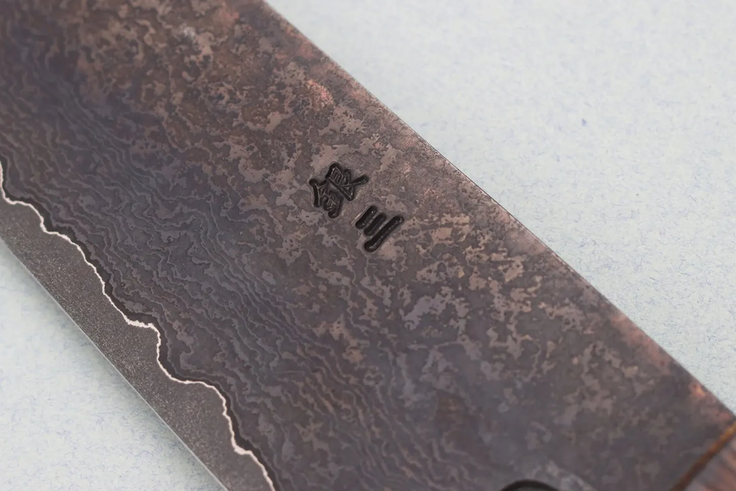 Couteau de chef 21cm japonais artisanal Nakamura Kaishin Ginsan Black Damas