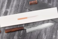 Couteau de chef 24cm japonais artisanal Hado Kirisame Shirogami