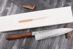 Couteau de chef 21cm japonais artisanal Hado Kirisame Shirogami