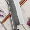 Couteau de chef 21cm japonais artisanal Toshihiro Wakui Shirogami 2 San Maï nashiji